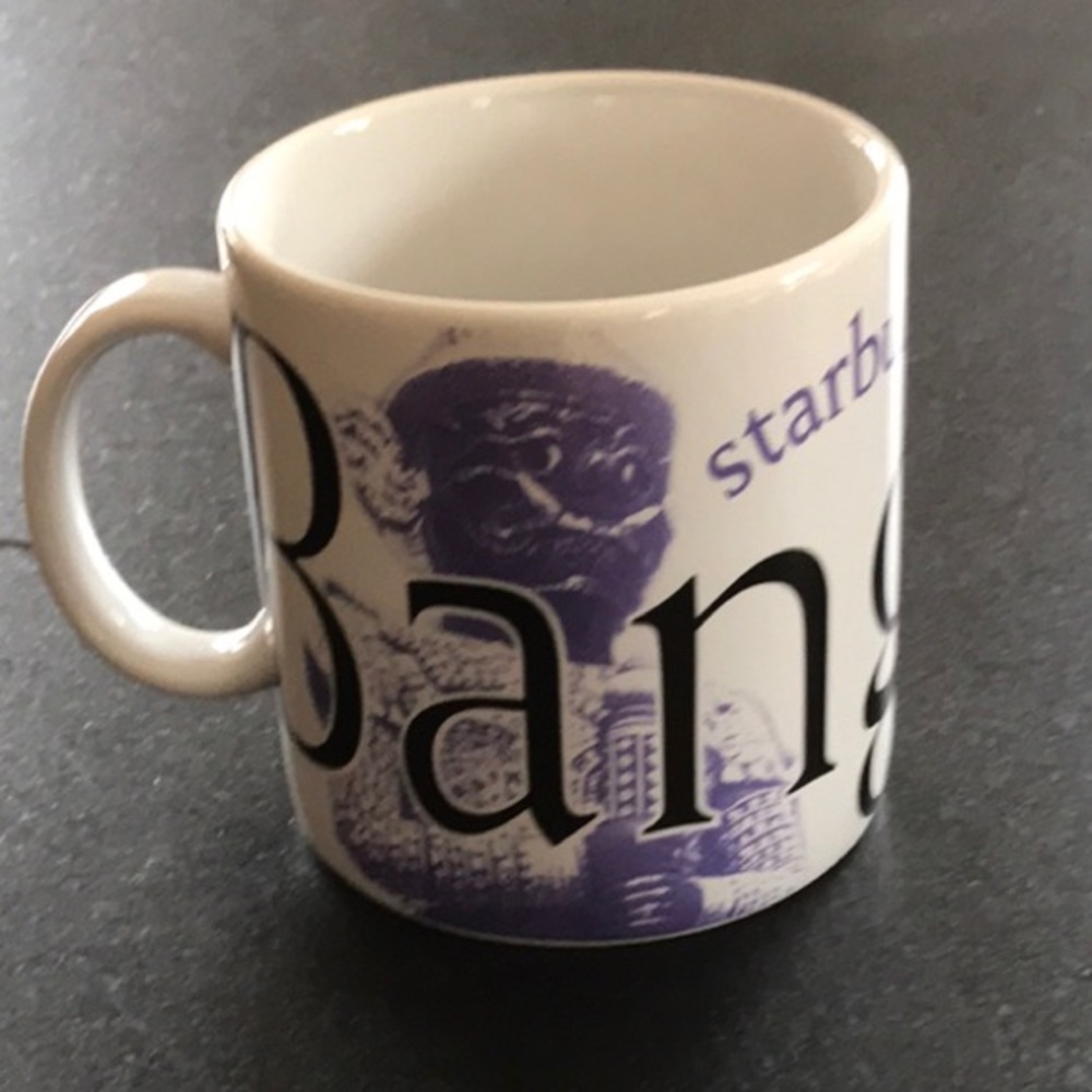 Starbucks Purple and White Ceramic Mug Dining Essential